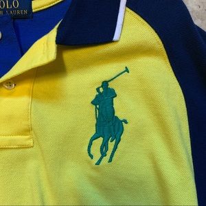 Yellow and Blue Polo Never worn brand new